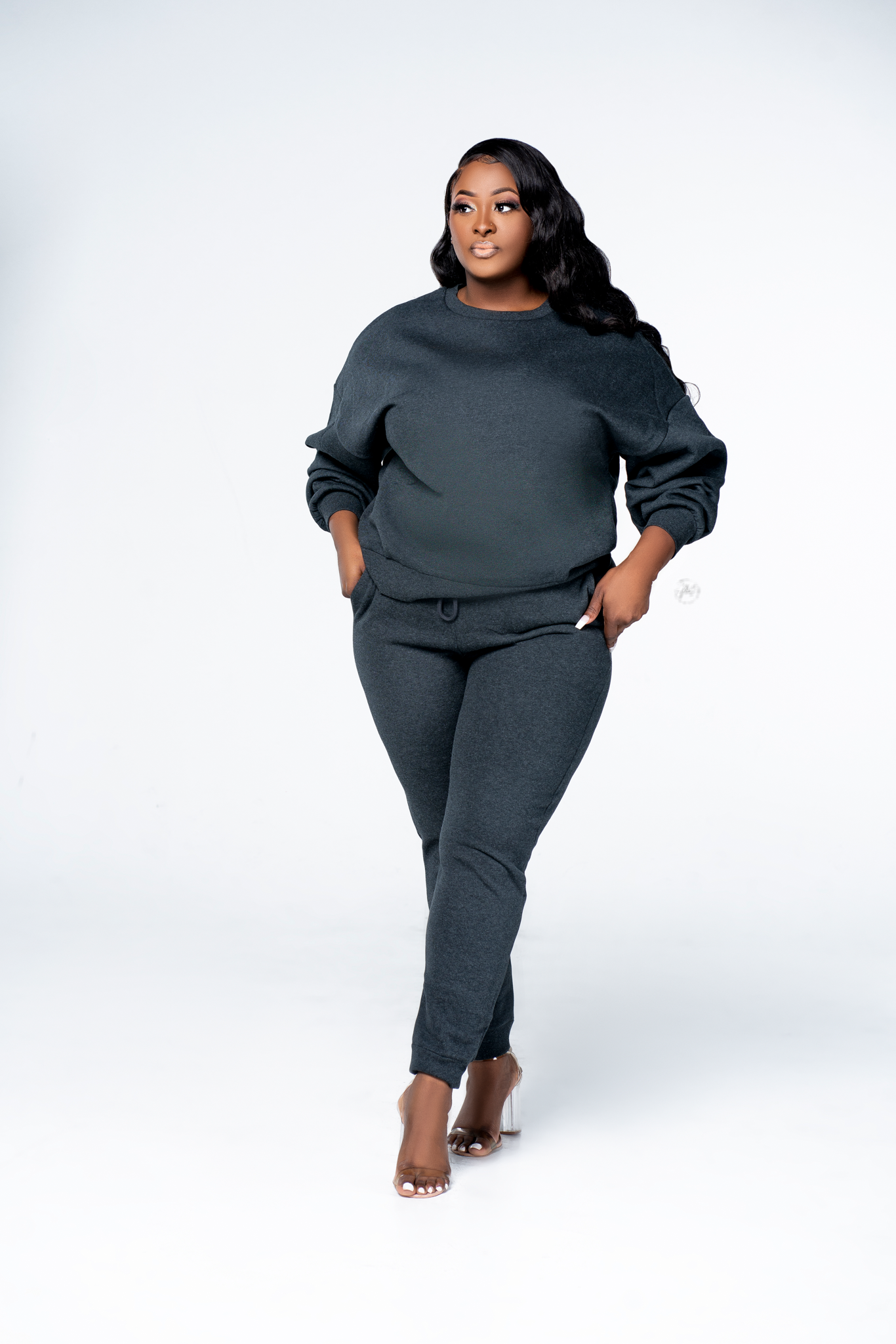 Pretty Basic Sweatsuit (Charcoal)
